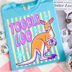 Toodle Loo Kangaroo Png, Striped Kangaroo Png, Last Day Of School Png, End Of The Year Png, Preppy Kangaroo Png, School Farewell Png