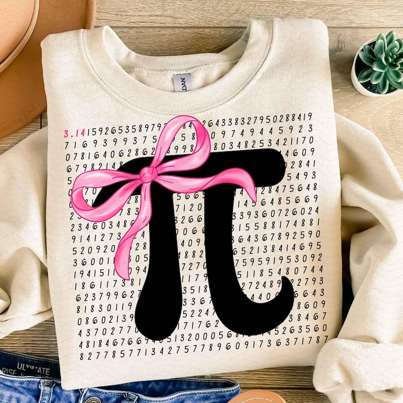 Pi Day Coquette PNG, 3.14 Day Png, Teacher Math Png, Pink Bow Pi Day ...