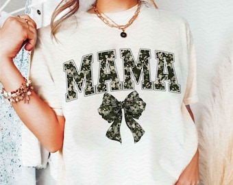 Mama Camo Coquette Bow PNG, Old School Camo png, Girls Camo Bow Png Shirt, Huting Sublimation, Coquette Bow Png, Camo Dude Print Png