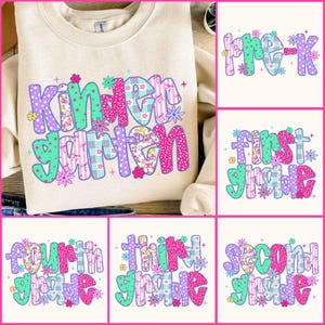 Preppy Back to School Bundle PNG, Coquette Teacher First Day of School Shirt Design, Girly Back to School Teacher, Pre-k 1st/2nd/3rd Grade