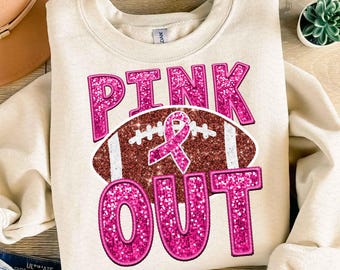 Breast Cancer Football pink out png,Breast Cancer PNG,pink ribbon Png, American Football png,pink out sublimation design,Cancer png