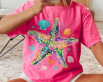Preppy Starfish Coquette Png, Summer Vibes Png, Retro Floral Summer Png, Ocean Png, Girly Summer Png, Beach Png, Aesthetic Png, Everyday Png