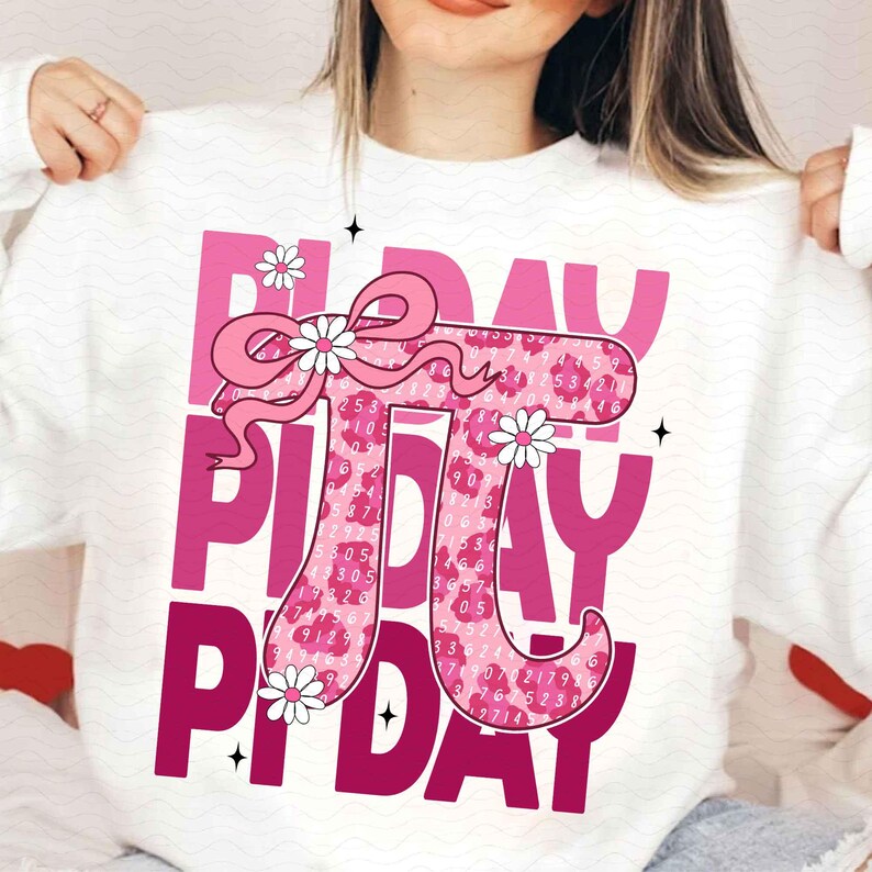 Pink Pi Day Coquette PNG, 3.14 Day Png, Teacher Math Png, Pi Day Bow ...
