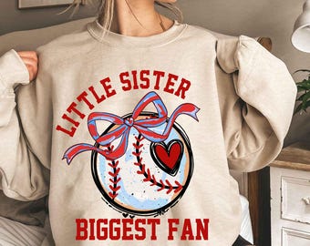 Hermana de béisbol Png, Hermana pequeña de béisbol Png, Día del juego de béisbol Png, Camiseta para amantes del béisbol, Hermana pequeña fanática más grande Png, Béisbol
