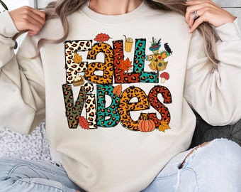 Fall Vibes Png, Fall Sublimation Designs, Tis the Season Png, Autumn png, Fall Pumpkin png, Fall Season png, Leopard Print Png, Sublimation