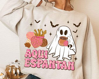 Aqui Espantan Png, Mexican Halloween Png, Spanish Halloween Png, Halloween Png,Spooky Latina, Spooky Conchas Png, Regalos Es Espanol