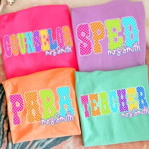 School Occupation PNG Bundle, Back to School Teacher Sped Para Counselor, Preppy First Day of School Daisy Floral Girly Png, Drawn