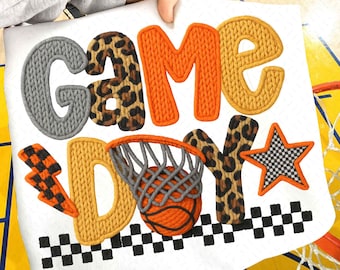 Game Day Basketball PNG, faux yarn basketball Png, Crochet basketball png, Game day Shirt design, basketball season png, basketball mom png