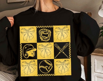 Retro Checkered Softball Coquette PNG, Game Day Softball PNG, Softball Mom Png, Softball Bow Png, Softball Mama Shirt Design, Tis the Season