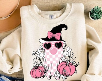 Cute Girly Ghost Blowing Bubble PNG, Cute Pink Ghost Shirt Sublimation ...