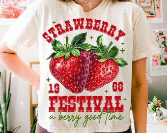Strawberry Festival Png, A Berry Good Time png, Strawberry Coquettepng,Strawberry Festival png, Strawberry Season Png, Retro Summer Png