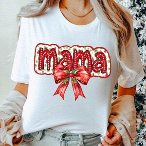 Christmas Mama Coquette Png, Mama Claus png, Christmas Tree Cake png, Christmas coquette bow png, Doodles Xmas, Candy Cane Santa Hot Cocoa