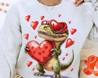 Valentine's Day T-Rex Png, Dino Love Png, T-Rex Valentine Png, Valentine Dino Png, Dinosaur Love Png, Toddler Png, Romantic Dinosaur Png