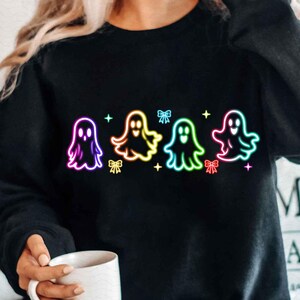 Coquette Halloween Neon Png, Halloween Ghost Neon png, Halloween Mama Png, Spooky Season Png, Social Club Png, Girly Coquette Bow Png