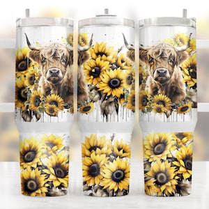 40oz Wrap Baby Highland Cow, Sublimation design templates, 40oz png Digital download. Clip art download, 40oz tumbler with handle Downloads