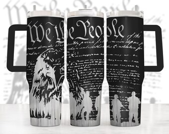 1776 Fredom 40oz Tumbler Full Wrap Laser Svg, We The People Tumbler Laser Svg, Laser gegraveerde Svg, Tumbler Laser File, Laser Svg voor Tumbler