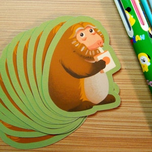 Xing Xing Monkey Drinking Juice Waterproof Vinyl Sticker