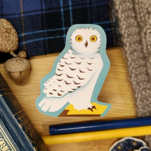 White Snowy Owl Waterproof Vinyl Sticker