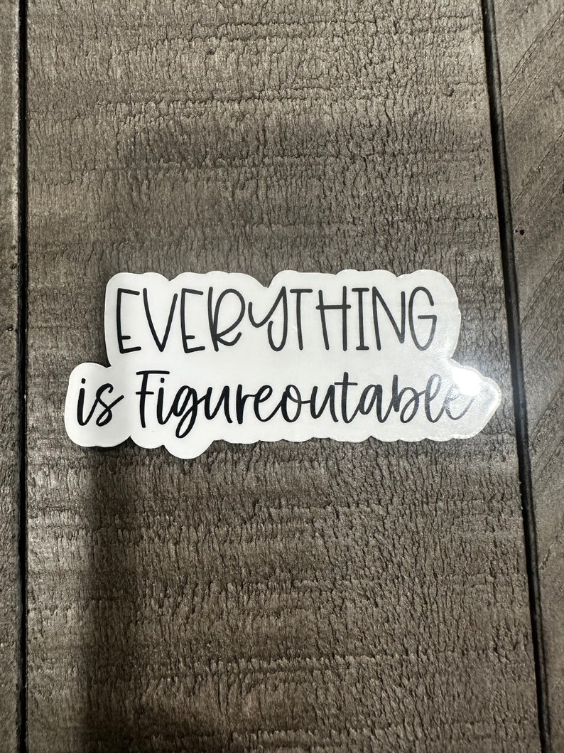 Esur Holzschild „Everything Is Figureoutable“ – Schreibtischdeko Im Bauernhaus-Stil