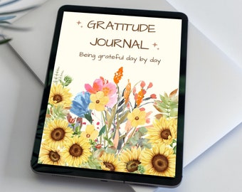 Diario digitale della gratitudine: suggerimenti giornalieri, Goodnotes Notability (PDF)