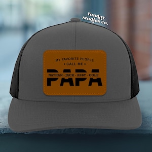 My Favorite People Call Me Papa Hat, Custom Dad Hat, Personalized Father's Day Gift, Custom Name Hat for Grandpa, (FH-6)