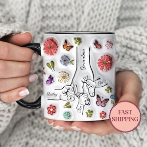 Personalized Grandma Mother&#39;s Day Gift, Custom Grandma Mug, Personalized Mug for Nana, Birthday Gift for Grandma, Gift for Grandma