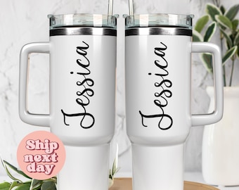 Personalized 40oz Tumbler for Christmas Gift, Custom Name Gift For Her, 40oz Tumbler For Women, Bridesmaid Gift Idea(TU-409)