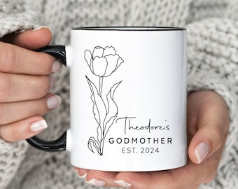 Personalisierte Patin Est 2024 Tasse • Patin Tasse • Patin Tasse • Patin Geschenkideen • Taufe Tasse (MU-60GODMOVER)