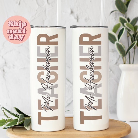 Teacher Tumbler Personalized Gift •Teacher Appreciation Cup •End of Year Teacher Gift •Custom Teacher Name Tumbler •(TU-27 Teacher)