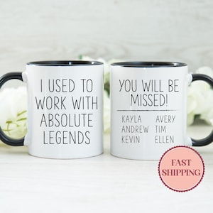 かつて「Absolute Legends」で働いていたマグカップ、同僚への退職祝い、退職記念コーヒーカップ、退職祝いのプレゼント（MU-198 中古）