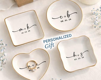 Custom Wedding Gift Ring Dish | Engagement Gift for Bride | Anniversary Gift for Wife (JW-3)