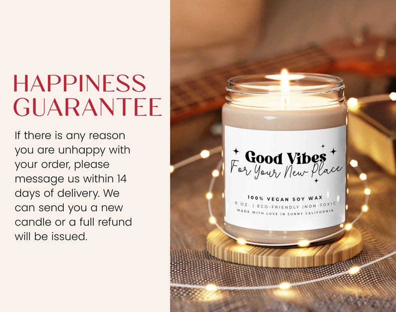 Good Vibes For Your New Place Candle, Housewarming Candle, New House Gift, Home Owner Gift, Friend Candle, First Home Gift Ideas, C-13HOU zdjęcie 5