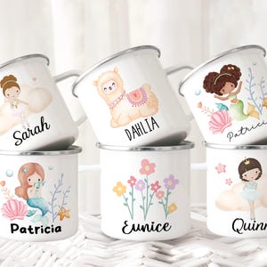 Personalized Mug for Kids, Mermaid Mug Kids Mug, Custom Name Mug, Kids Shatterproof Mugs with Handle, Coffee Mug for Girls (PMU-13)