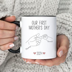 Our First Mother&#39;s Day Mug •Personalized Name Mug For Mom •First Time Mom Gifts •First Mother&#39;s Day Gifts From Baby •(MU-74 First)