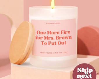 Funny Teacher Gift, Personalized Teacher Candle, Teacher Appreciation Present,Back To School Classroom Decor Jar(PC-25PRO)