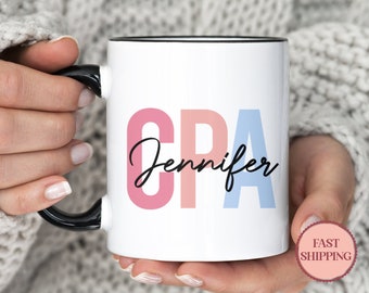 Personalized CPA Mug, Custom Accountant Mug, Graduation Gift Ideas, Custom CPA Mug, Occupation Mug, Birthday Gift for Accountant (MU-99 cpa)