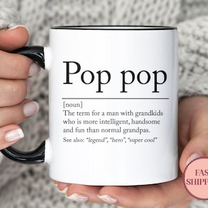 Pop Pop Definition Kaffeetasse • Geschenk für Opa • Individuelle Geschenkideen für Opa • Großvater Tassen • (MU-34 Poppop)