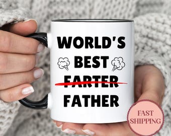 World's Funniest Farter Mug, Unique Father's Day Gift, Humorous Dad Coffee Cup, Gag Gift for Father, Funny Dad Birthday Present(MU-316)