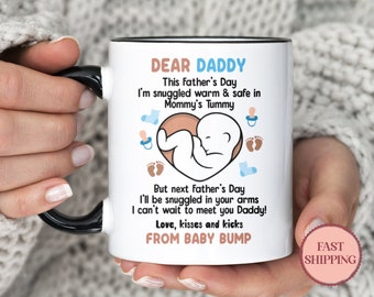 Lieber Vater Tasse für zukünftigen Vater • Erwartet Vater Geschenk zum Vatertag • Bald Papa Kaffeetasse • Benutzerdefinierte Papa Tasse • (MU-81 Liebe)