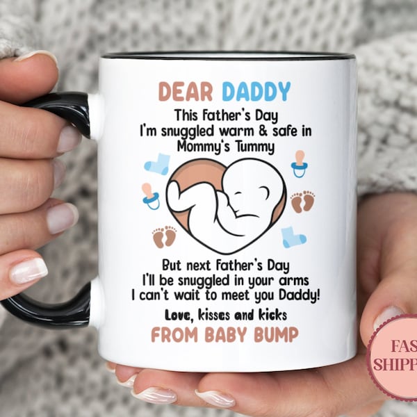 Dear Father Mug for Future Dad •Expecting Dad Gift for Father's Day •Soon to be Daddy Coffee Mug •Custom Dad Cup •(MU-81 Dear)