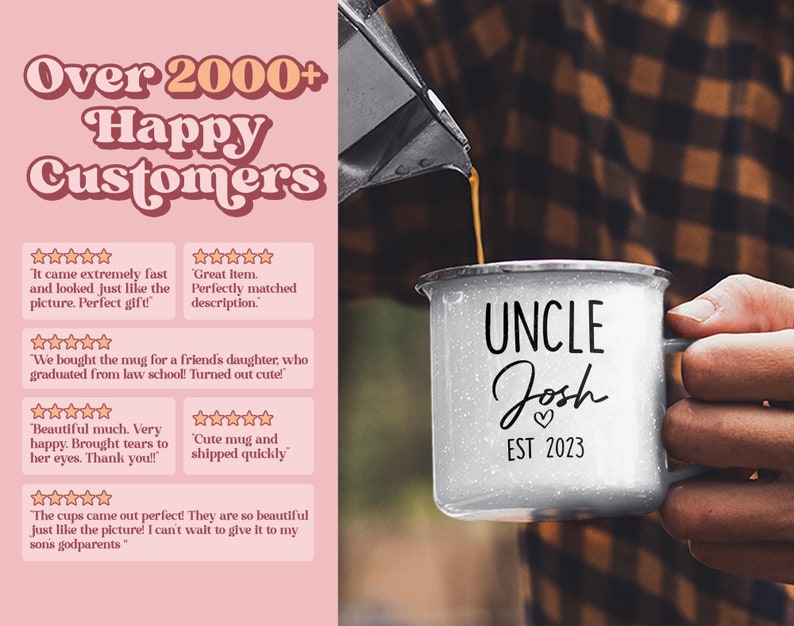 Est 2023 Aunt Uncle Mug, New Auntie Mug, Pregnancy Reveal Mug, Gift For Siblings, Personalized Aunt Mug, Cute Mug for Uncle & Aunt EM-2 zdjęcie 6