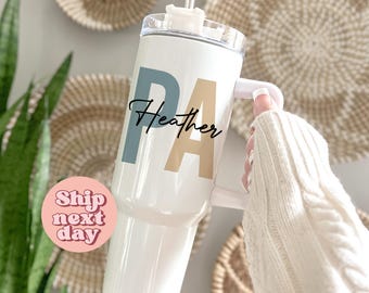 Physician Assistant Custom 40oz Tumbler, Personalized 40oz Tumbler Gift For Her, Custom Name Tumbler For Women, Monogram Tumbler(TU-435)