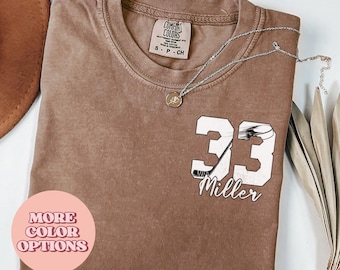 Custom Hockey T-Shirt, Personalized Hockey Mom T-Shirt  Casual Oversized T-Shirt, Unique Gift for Sports Fans, Stylish Summer Wear(CAP-MOM3)