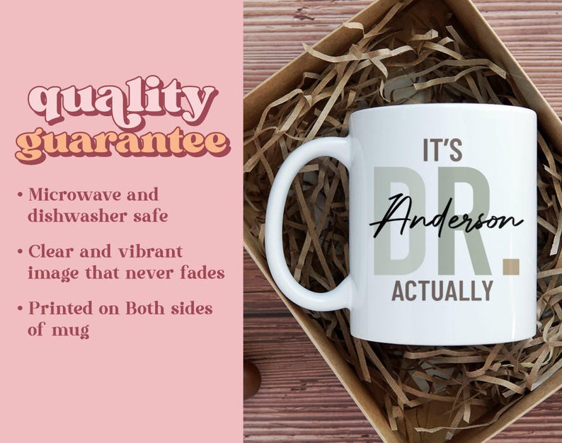 It's Actually Dr Mug, Custom Doctor Mug, Dr Graduation Gift Idea, Personalized Doctor Mug, Occupation Mug,Birthday Gift for Doctor(MU-96 DR) image 3