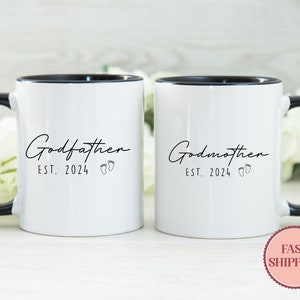 Godparents Mug Set •Custom Godparent Cups •Godfather Gift •Godmother Gift •Custom Gift For Baptism •(MU-33)