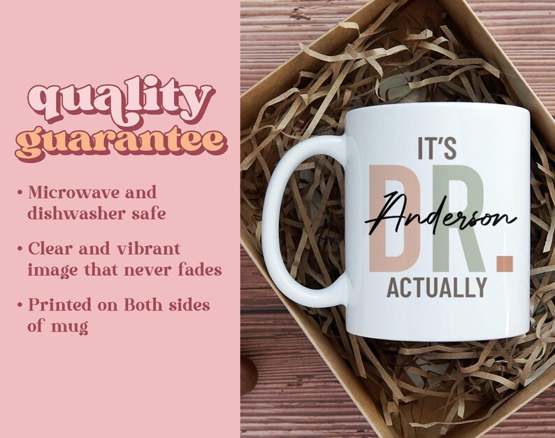 It's Actually Dr Mug, Custom Doctor Mug, Dr Graduation Gift Idea, Personalized Doctor Mug,Occupation Mug, Birthday Gift for Doctor(MU-97 DR) image 3