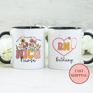 Personalized NICU Nurse Mug, Preemie Nurse Mug, Thank You Gift, Nursery Nurse Gift, Neonatal Intensive Care Unit Mug, (MU-182 NICU)