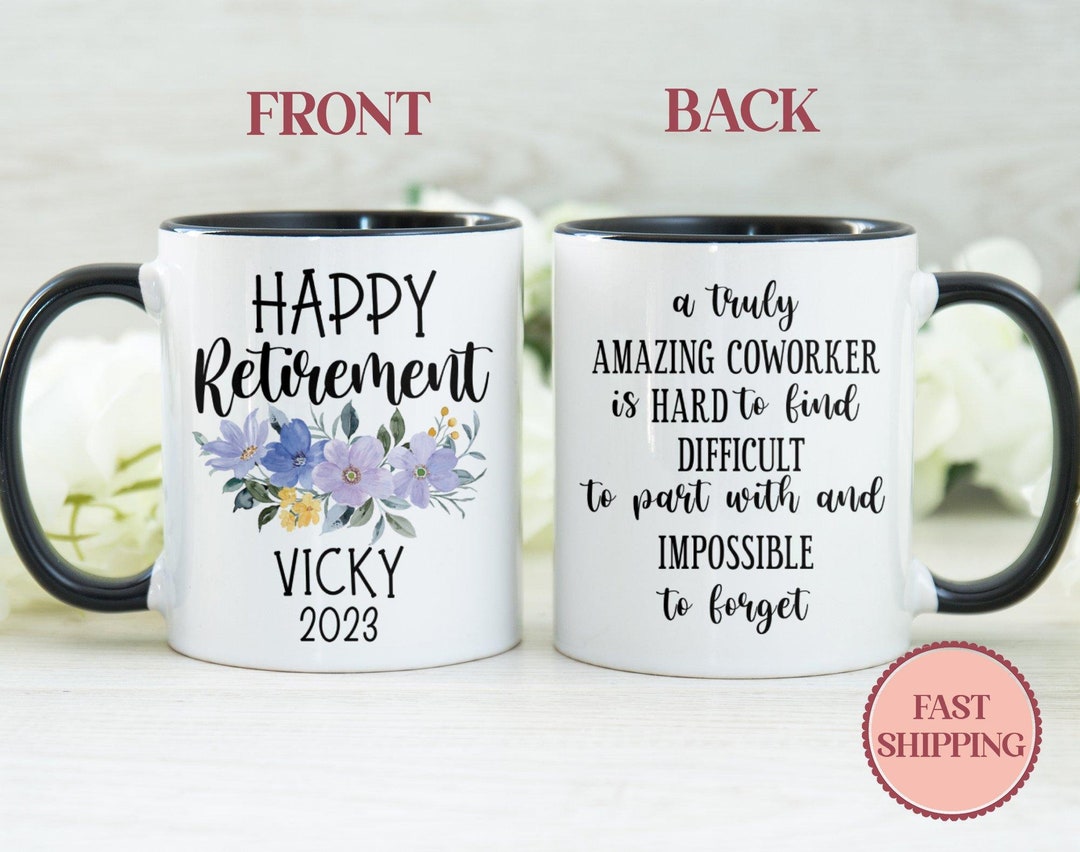 Personalized Happy Retirement Mug • Custom Retirement Mugs • Retired ...