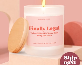 21st Birthday Gift for Her, Funny Candle for Birthday Gift, Gag Gift for Bestie  (C-4BIR)