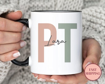 Taza personalizada de fisioterapeuta • Ideas de regalos de graduación de PT • Taza de estudiante de PT • Idea de regalo de agradecimiento al terapeuta • Taza de PT personalizada (MU-52PT)